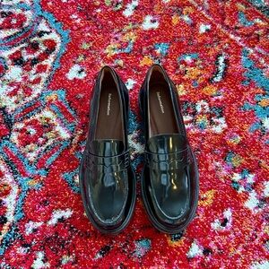 ‘Reformation’ Black Patent Leather Loafers